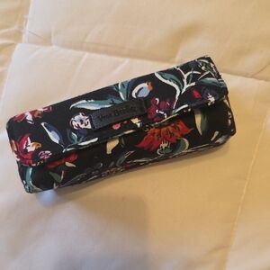 Vera Bradley Black Floral Cosmetic Case
